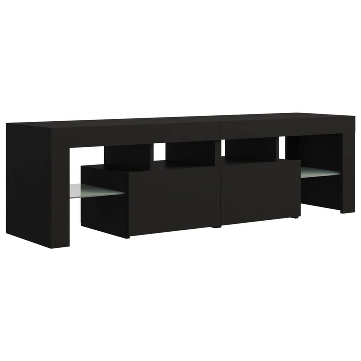 TV Cabinet w/ LED Lights (Black) 140 x 36.5 x 40cm - Premium  from Home Treasures - Just £96.99! Shop now at Home Treasures