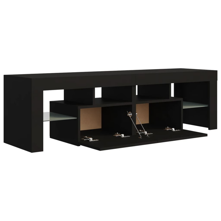 TV Cabinet w/ LED Lights (Black) 140 x 36.5 x 40cm - Premium  from Home Treasures - Just £96.99! Shop now at Home Treasures