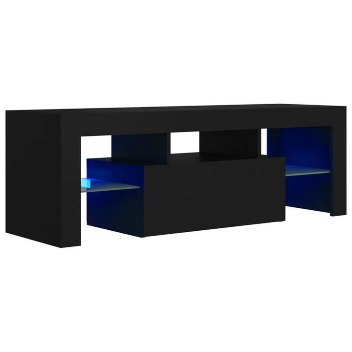 TV Cabinet w/ LED Lights (Black) 120 x 35 x 40cm - Premium  from Home Treasures - Just £83.99! Shop now at Home Treasures