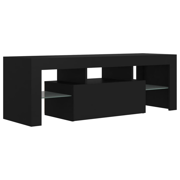 TV Cabinet w/ LED Lights (Black) 120 x 35 x 40cm - Premium  from Home Treasures - Just £83.99! Shop now at Home Treasures