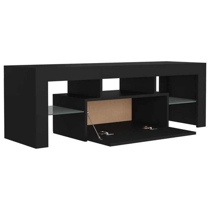 TV Cabinet w/ LED Lights (Black) 120 x 35 x 40cm - Premium  from Home Treasures - Just £83.99! Shop now at Home Treasures