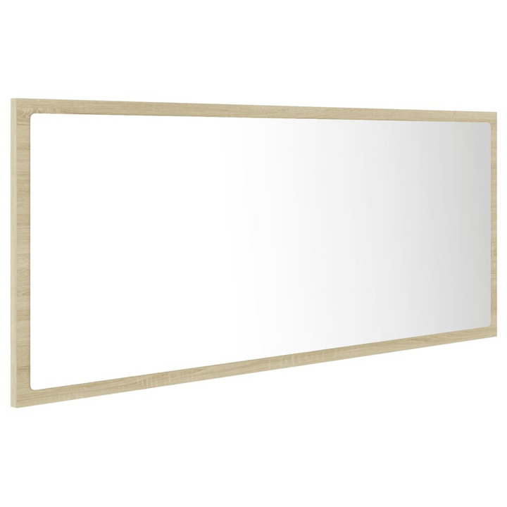 Sonoma Oak Bathroom Mirror with Adjustable LED Light - Natural Finish, 100 x 8.5 x 37cm - Modern & Durable Wall-Mounted Mirror - Premium  from Home Treasures - Just £50.99! Shop now at Home Treasures