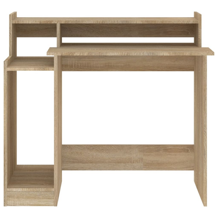 Modern Sonoma Oak Work Desk with LED Lights - 97 x 45 x 90cm | Versatile Computer & Writing Desk - Premium  from Home Treasures - Just £66.99! Shop now at Home Treasures