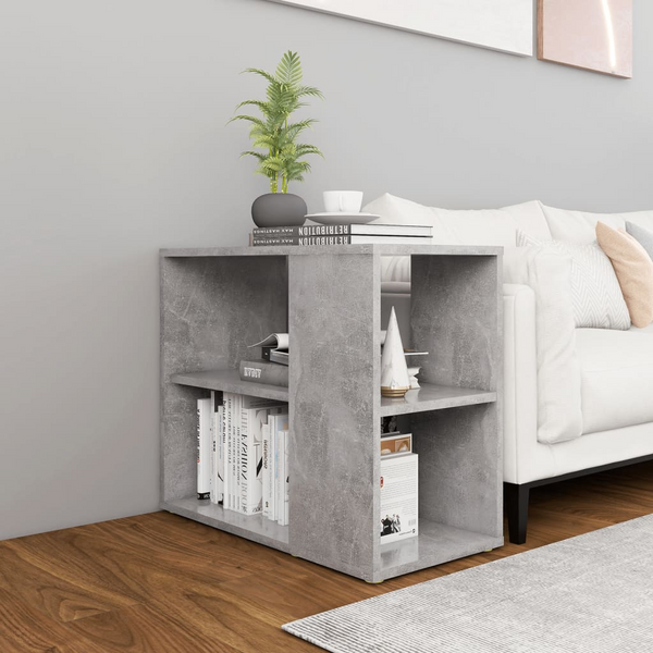 Modern Concrete Grey Side Cabinet - Stylish & Practical Storage Solution with 2 Shelves - Premium  from Home Treasures - Just £29.99! Shop now at Home Treasures