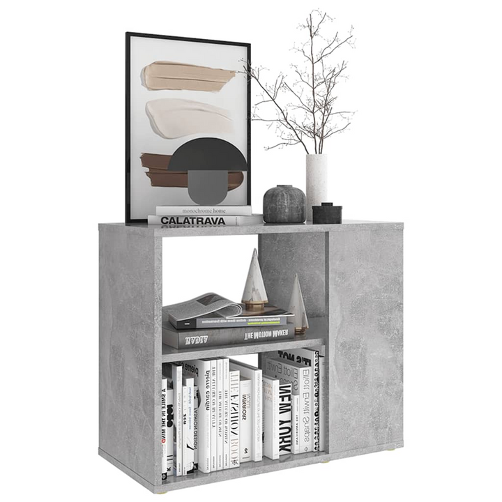 Modern Concrete Grey Side Cabinet - Stylish & Practical Storage Solution with 2 Shelves - Premium  from Home Treasures - Just £29.99! Shop now at Home Treasures