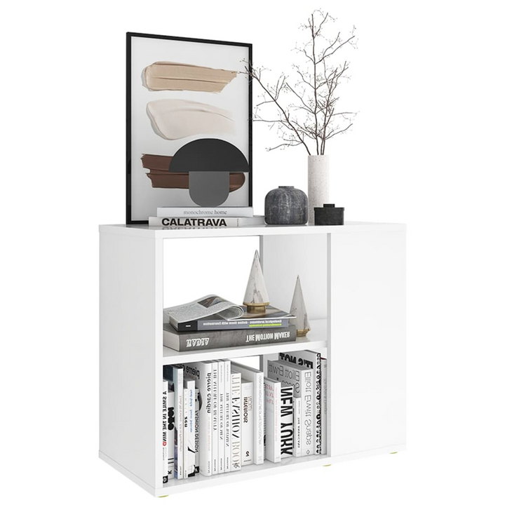 Stylish & Practical White Side Cabinet - Ample Storage with 2 Shelves - Premium  from Home Treasures - Just £35.99! Shop now at Home Treasures