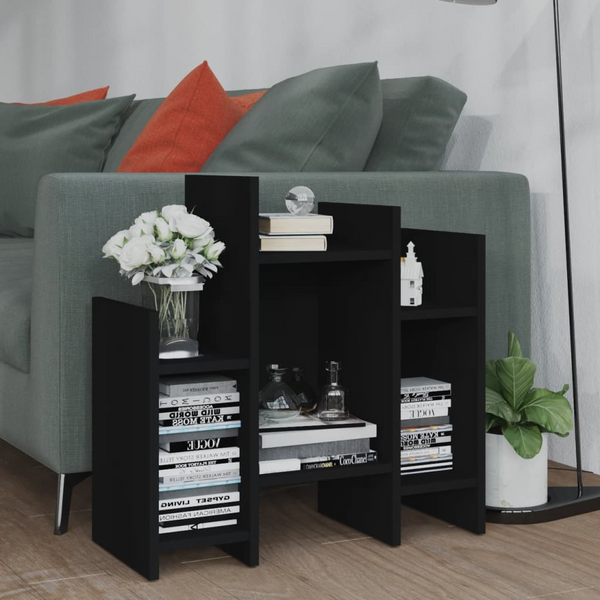 Stylish & Practical Black Side Cabinet with 6 Shelves - Perfect for Living Rooms and Bedrooms - Premium  from Home Treasures - Just £30.99! Shop now at Home Treasures