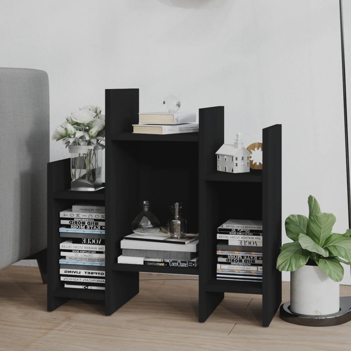 Stylish & Practical Black Side Cabinet with 6 Shelves - Perfect for Living Rooms and Bedrooms - Premium  from Home Treasures - Just £30.99! Shop now at Home Treasures