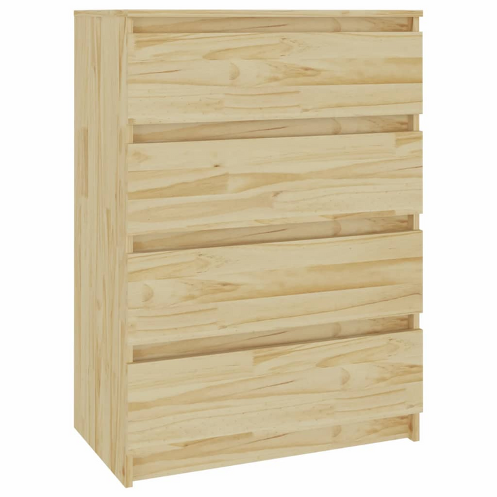 Solid Pine Side Cabinet - Natural Finish, 4 Drawers, 60x36x84cm - Stylish & Durable Storage Solution - Premium  from Home Treasures - Just £126.99! Shop now at Home Treasures