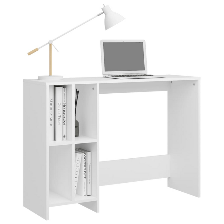 Sleek White Notebook Desk - Modern & Compact 102.5 x 35 x 75 cm Workstation with 4 Shelves - Premium  from Home Treasures - Just £60.99! Shop now at Home Treasures