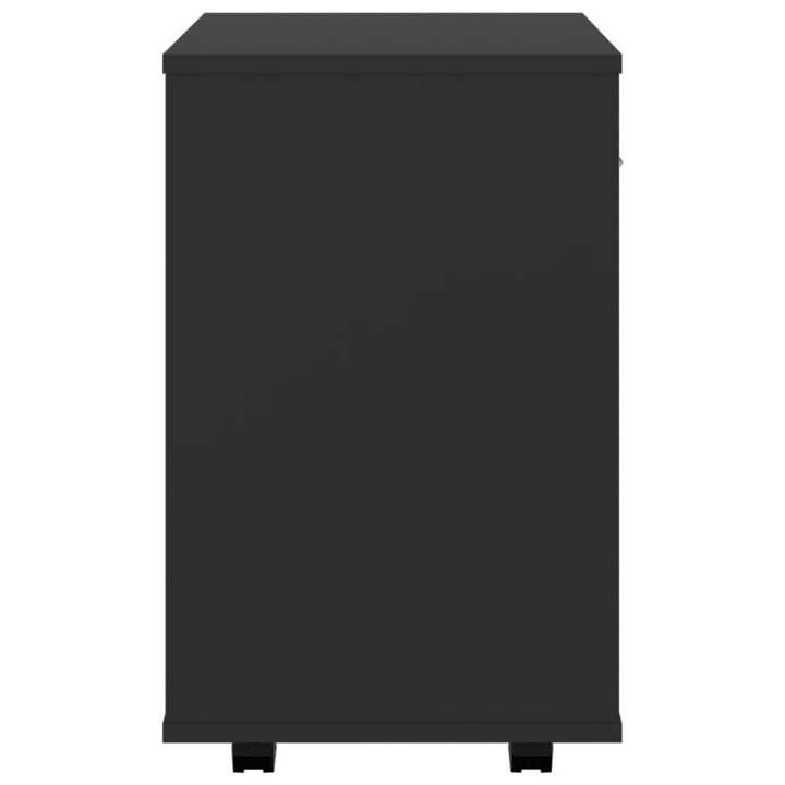 Black Rolling Cabinet 46x36x59 cm - Multi-Purpose Mobile Storage with Engineered Wood and Lockable Castors - Premium  from Home Treasures - Just £39.99! Shop now at Home Treasures