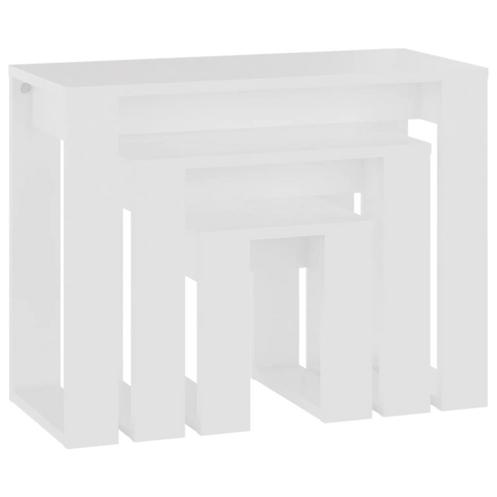 Elegant White Nesting Tables, Set of 3 – Space-Saving, Versatile & Stylish for Modern Homes - Premium  from Home Treasures - Just £44.99! Shop now at Home Treasures