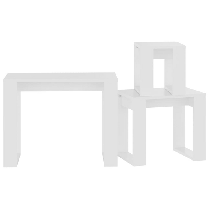 Elegant White Nesting Tables, Set of 3 – Space-Saving, Versatile & Stylish for Modern Homes - Premium  from Home Treasures - Just £44.99! Shop now at Home Treasures