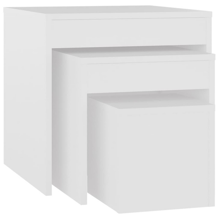 Stylish & Versatile Nesting Tables, Set of 3 in White - Perfect for Modern Living Spaces - Premium  from Home Treasures - Just £50.99! Shop now at Home Treasures