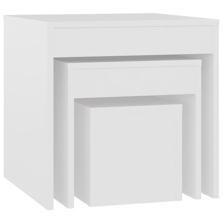 Stylish & Versatile Nesting Tables, Set of 3 in White - Perfect for Modern Living Spaces - Premium  from Home Treasures - Just £50.99! Shop now at Home Treasures