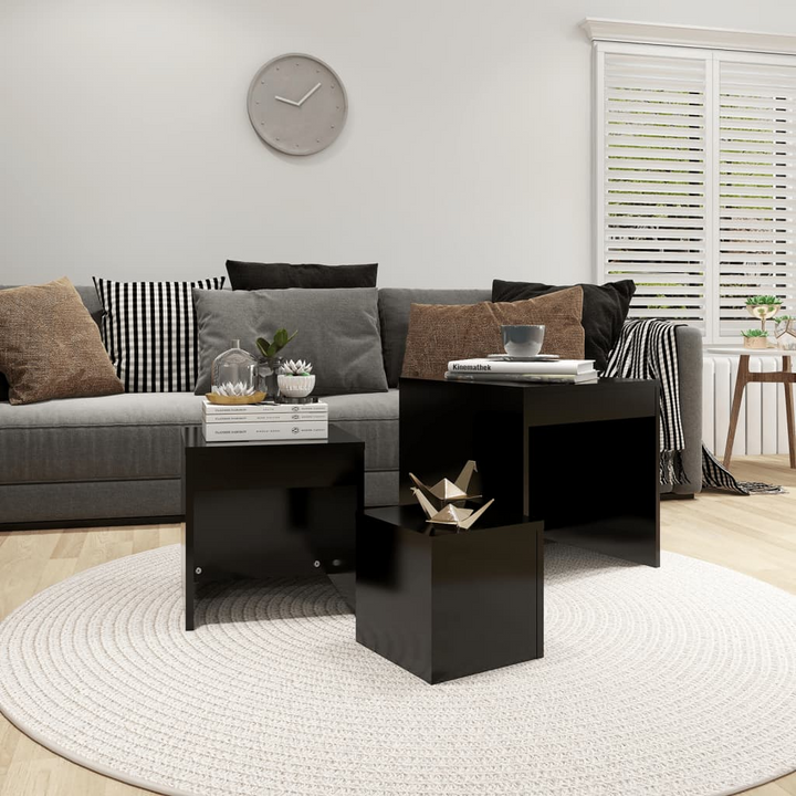 Modern Black Nesting Tables, Set of 3 - Space-Saving Design, Versatile & Chic - Premium  from Home Treasures - Just £50.99! Shop now at Home Treasures