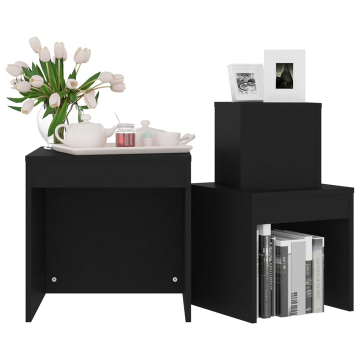 Modern Black Nesting Tables, Set of 3 - Space-Saving Design, Versatile & Chic - Premium  from Home Treasures - Just £50.99! Shop now at Home Treasures