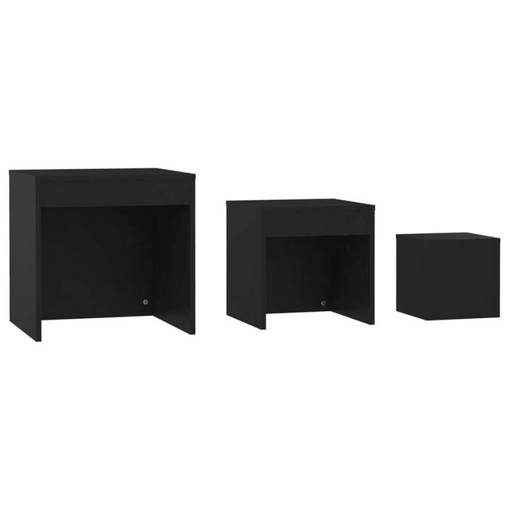 Modern Black Nesting Tables, Set of 3 - Space-Saving Design, Versatile & Chic - Premium  from Home Treasures - Just £50.99! Shop now at Home Treasures