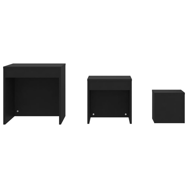 Modern Black Nesting Tables, Set of 3 - Space-Saving Design, Versatile & Chic - Premium  from Home Treasures - Just £50.99! Shop now at Home Treasures