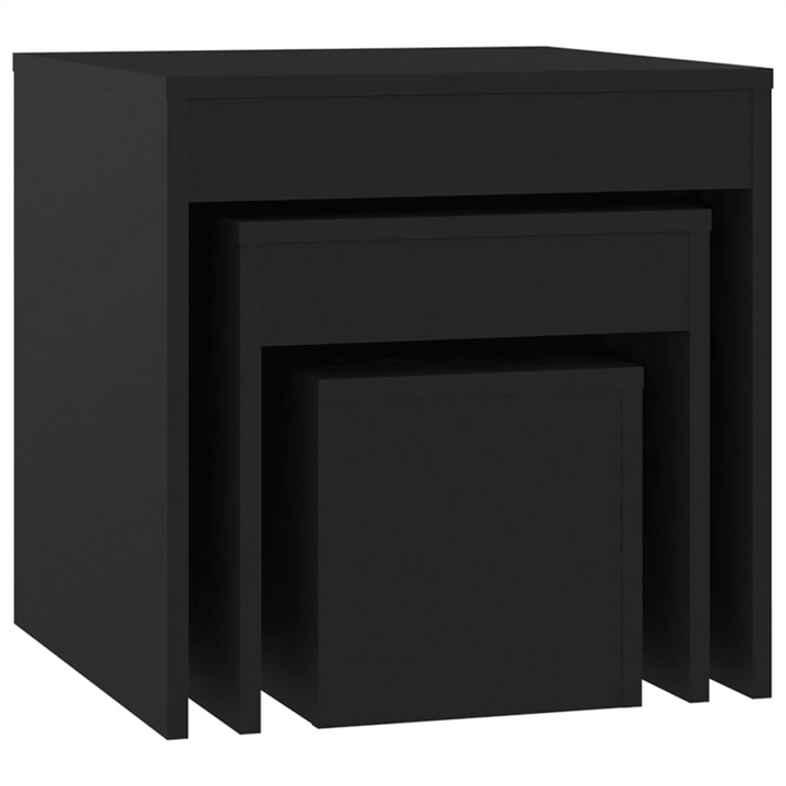 Modern Black Nesting Tables, Set of 3 - Space-Saving Design, Versatile & Chic - Premium  from Home Treasures - Just £50.99! Shop now at Home Treasures