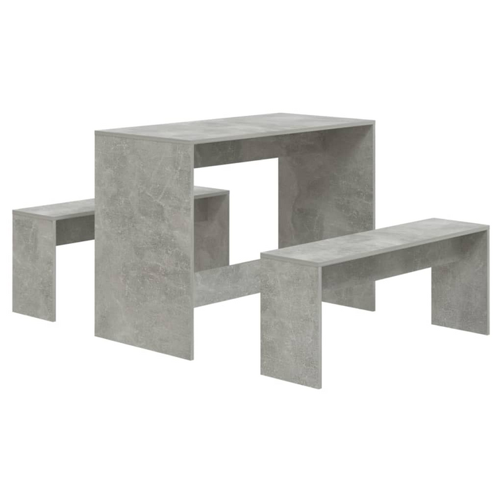 3 Piece Dining Set in Concrete Grey - Modern Engineered Wood | Durable & Easy to Clean - Premium  from Home Treasures - Just £87.99! Shop now at Home Treasures