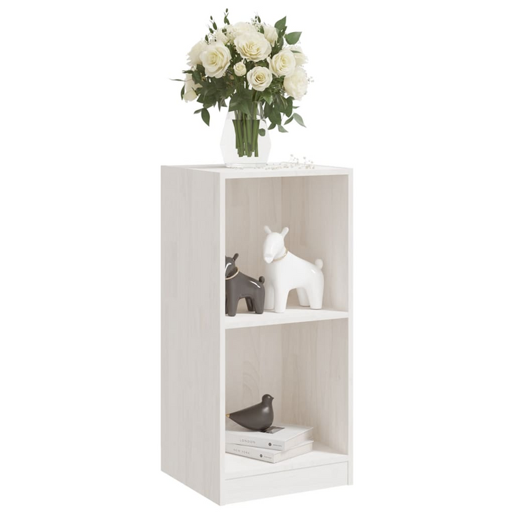 Solid Pine Side Cabinet in White - 35.5 x 33.5 x 76cm | Sturdy & Stylish Storage Solution - Premium  from Home Treasures - Just £37.99! Shop now at Home Treasures