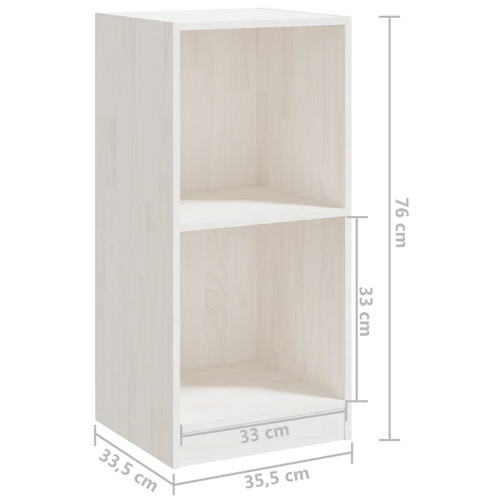 Solid Pine Side Cabinet in White - 35.5 x 33.5 x 76cm | Sturdy & Stylish Storage Solution - Premium  from Home Treasures - Just £37.99! Shop now at Home Treasures