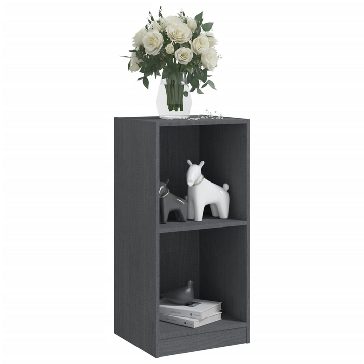 Stylish Solid Pine Side Cabinet in Grey - Compact 35.5 x 33.5 x 76 cm Storage Solution - Premium  from Home Treasures - Just £31.99! Shop now at Home Treasures