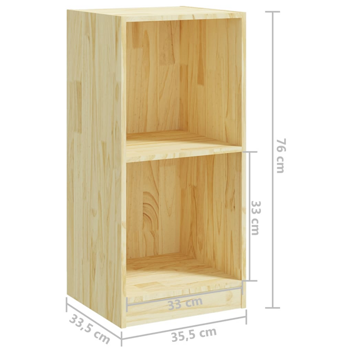 Solid Pine Side Cabinet (Natural Finish) - Compact and Versatile Storage Solution, 35.5 x 33.5 x 76 cm - Premium  from Home Treasures - Just £35.99! Shop now at Home Treasures