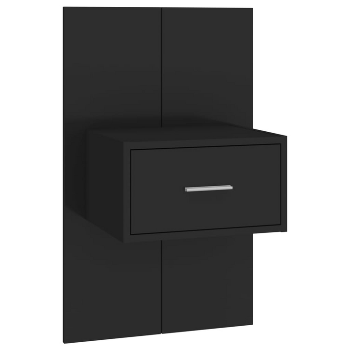 Sleek Wall-Mounted Bedside Cabinet in Black – Space-Saving Floating Nightstand with Storage Drawer - Premium  from Home Treasures - Just £27.99! Shop now at Home Treasures