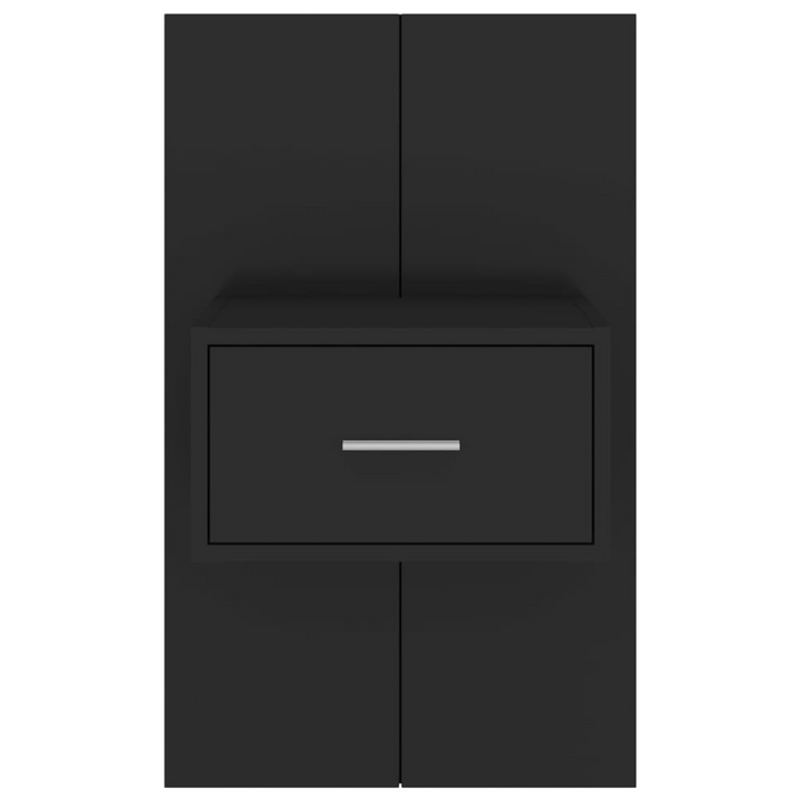 Sleek Wall-Mounted Bedside Cabinet in Black – Space-Saving Floating Nightstand with Storage Drawer - Premium  from Home Treasures - Just £27.99! Shop now at Home Treasures