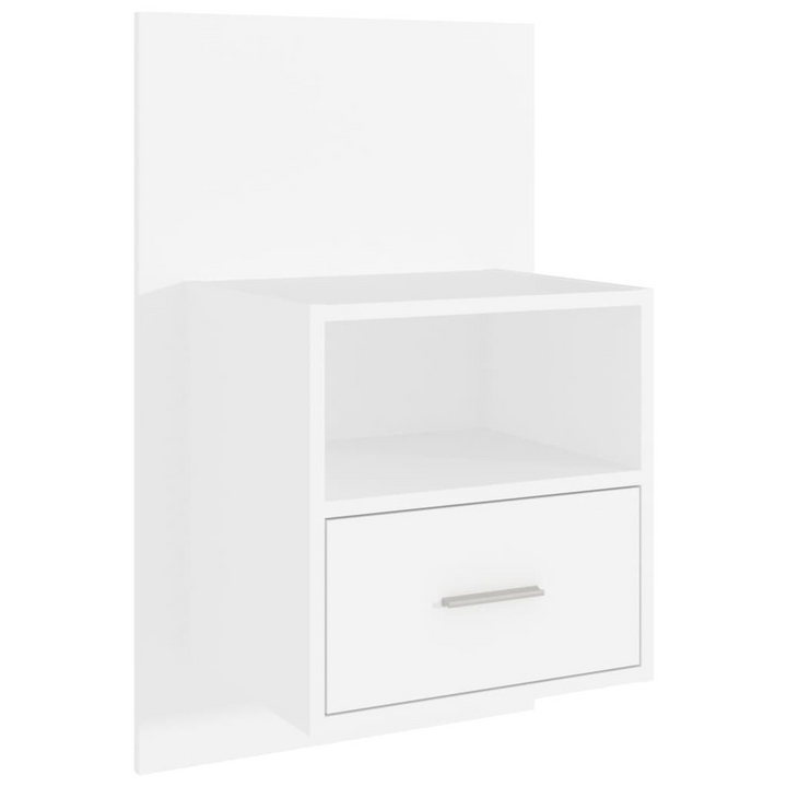 Sleek & Modern Wall-Mounted Bedside Cabinet (White) - Space-Saving Storage Solution - Premium  from Home Treasures - Just £51.99! Shop now at Home Treasures