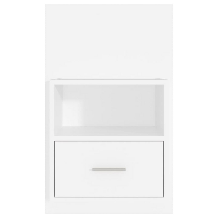 Sleek & Modern Wall-Mounted Bedside Cabinet (White) - Space-Saving Storage Solution - Premium  from Home Treasures - Just £51.99! Shop now at Home Treasures