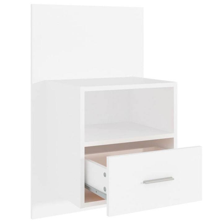 Sleek & Modern Wall-Mounted Bedside Cabinet (White) - Space-Saving Storage Solution - Premium  from Home Treasures - Just £51.99! Shop now at Home Treasures