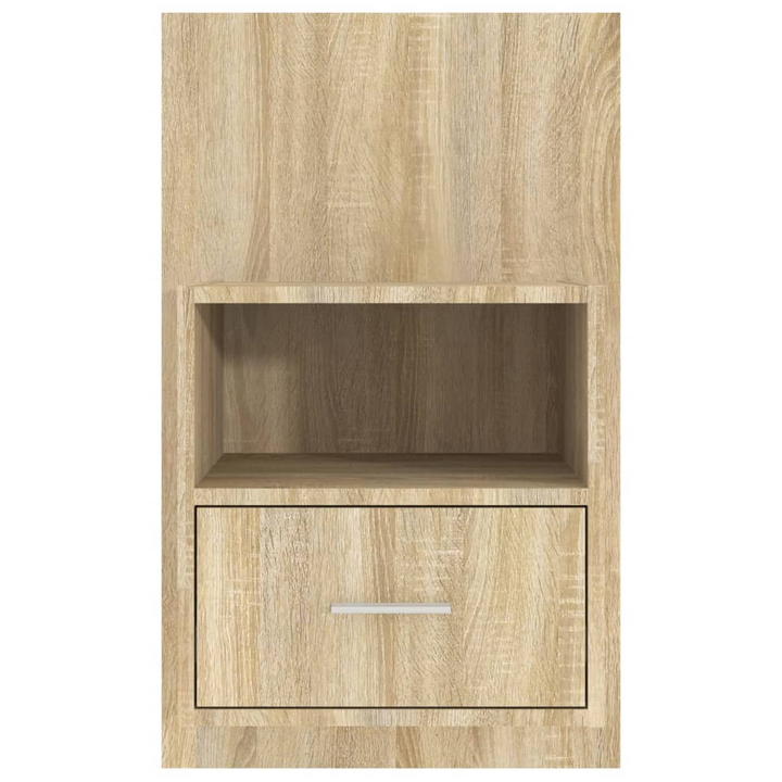 Elegant Sonoma Oak Wall-Mounted Bedside Cabinet - Space-Saving Floating Nightstand with Storage Drawer, Engineered Wood Construction - Premium  from Home Treasures - Just £44.99! Shop now at Home Treasures