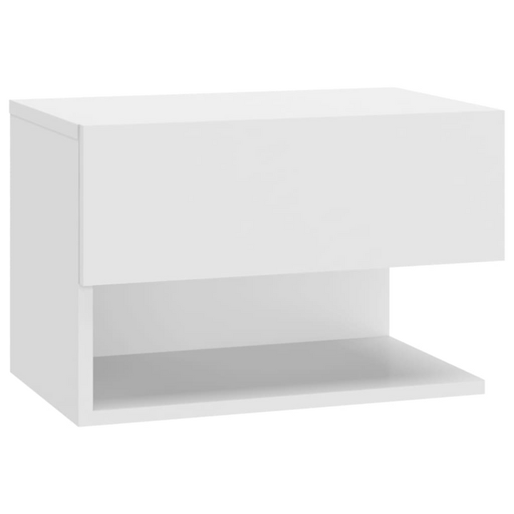 Stylish Wall-mounted Bedside Cabinets, Set of 2 in White - Space-Saving Floating Nightstands - Premium  from Home Treasures - Just £50.99! Shop now at Home Treasures