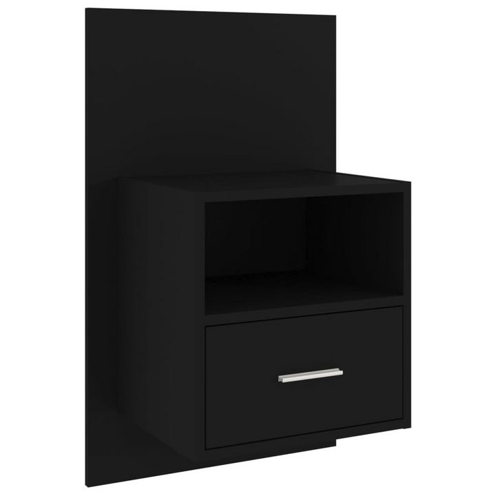 Stylish Wall-Mounted Bedside Cabinet in Sleek Black - Space-Saving & Modern Design - Premium  from Home Treasures - Just £48.99! Shop now at Home Treasures