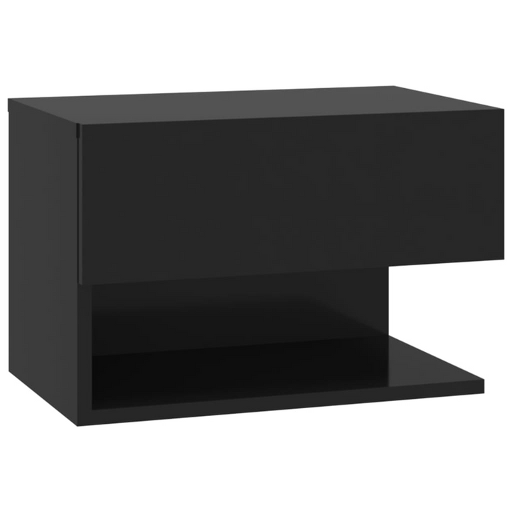 Premium Wall-Mounted Bedside Cabinet (Black) - Space-Saving Floating Nightstand for Modern Living Spaces - Premium  from Home Treasures - Just £39.99! Shop now at Home Treasures