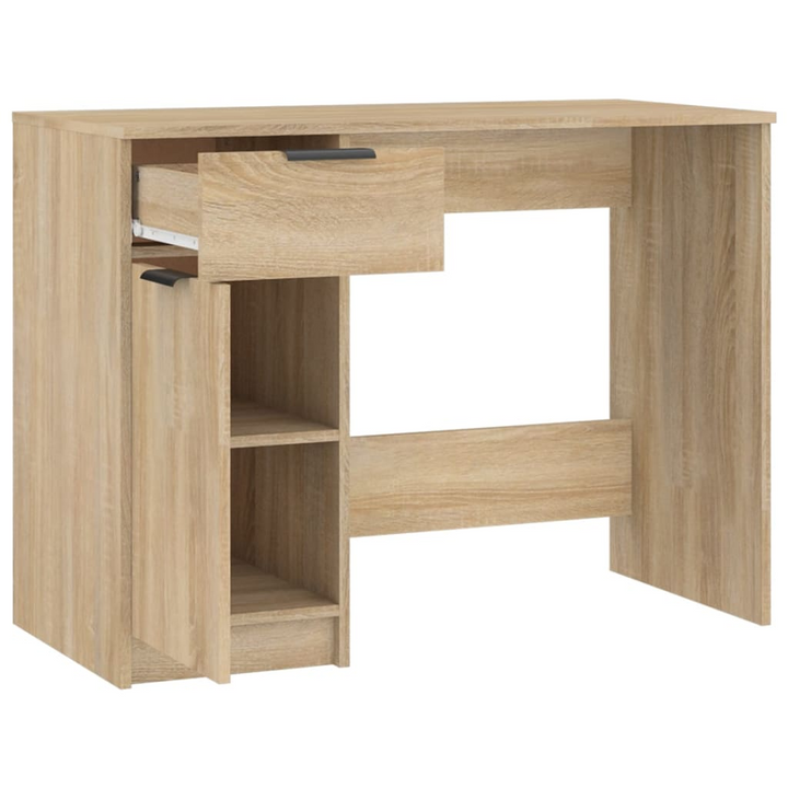 Modern Sonoma Oak Work Desk - 100 x 50 x 75 cm | Sturdy & Stylish Office Desk with Ample Storage - Premium  from Home Treasures - Just £92.99! Shop now at Home Treasures