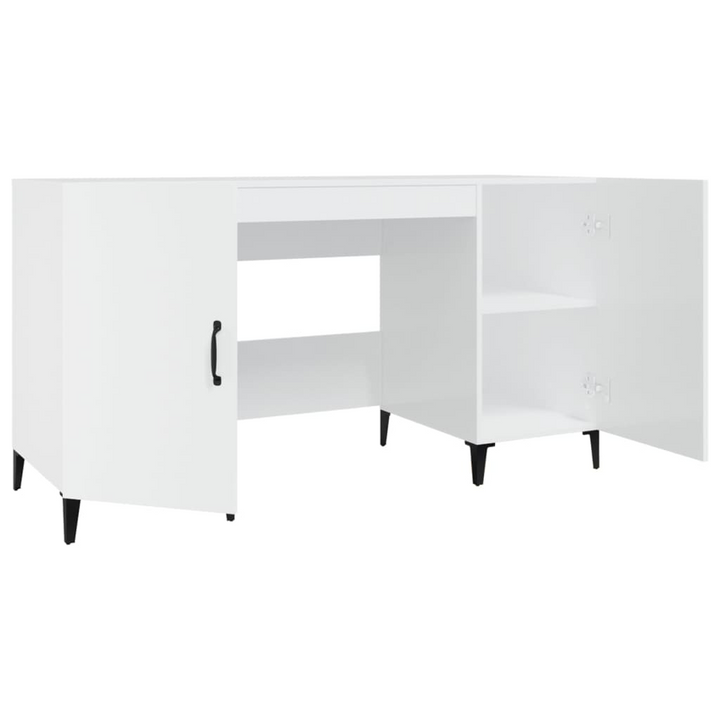 High Gloss White Work Desk - 140 x 50 x 75 cm | Durable & Stylish Office/Study Solution - Premium  from Home Treasures - Just £118.99! Shop now at Home Treasures