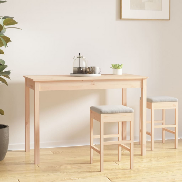 Solid Pine Wood Dining Table - 110x55x75 cm | Elegant Minimalist Design for Kitchen & Dining Room - Premium  from Home Treasures - Just £73.99! Shop now at Home Treasures