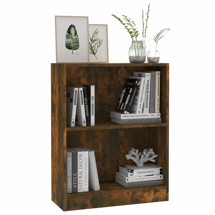 Elegant Smoked Oak Bookshelf - Compact & Functional 60 x 24 x 74.5cm | Versatile Storage Solution - Premium  from Home Treasures - Just £29.99! Shop now at Home Treasures