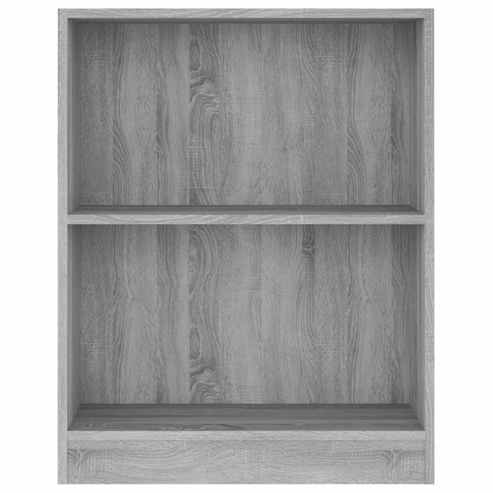 Stylish Grey Sonoma Bookshelf (60 x 24 x 74.5cm) with 2-Layer Design - Perfect for Home and Office Storage - Premium  from Home Treasures - Just £30.99! Shop now at Home Treasures