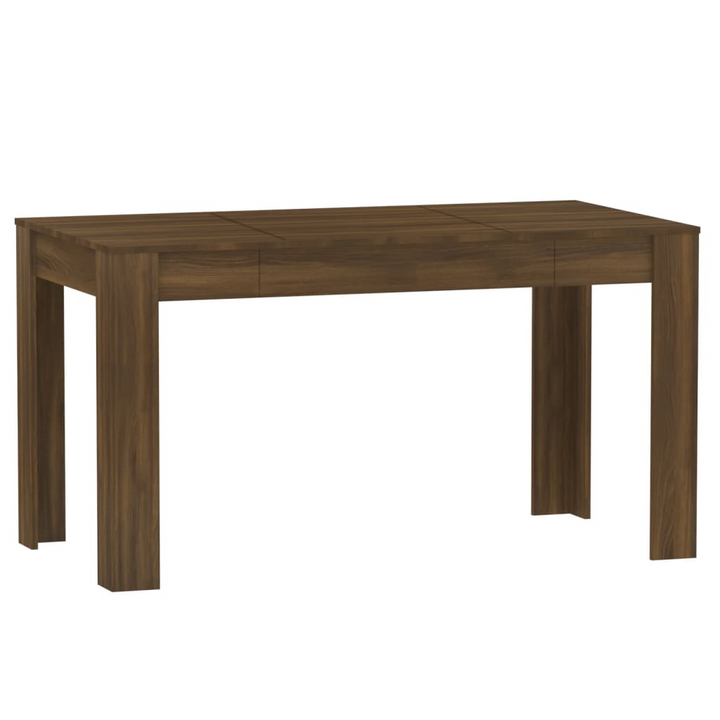 Brown Oak Dining Table 140x74.5x76 cm | Elegant Engineered Wood | Sturdy & Durable Furniture for Dining Room & Kitchen - Premium  from Home Treasures - Just £88.99! Shop now at Home Treasures