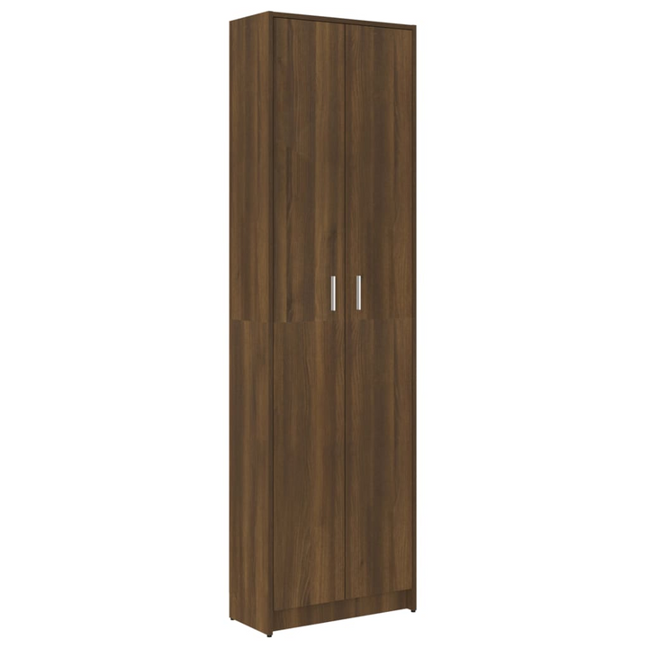 Elegant Brown Oak Hallway Wardrobe - Space-Saving Design, Ample Storage 55 x 25 x 189cm - Premium  from Home Treasures - Just £111.99! Shop now at Home Treasures