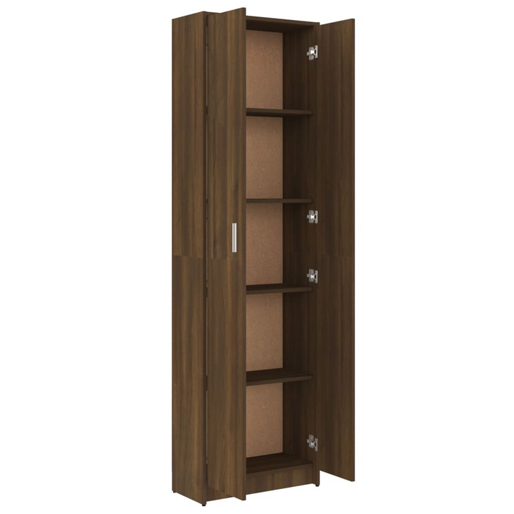 Elegant Brown Oak Hallway Wardrobe - Space-Saving Design, Ample Storage 55 x 25 x 189cm - Premium  from Home Treasures - Just £111.99! Shop now at Home Treasures