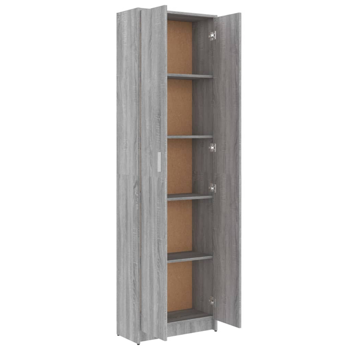 Stylish Sonoma Hallway Wardrobe in Grey - Space-Saving, 5 Compartments, 55x25x189cm - Premium  from Home Treasures - Just £108.99! Shop now at Home Treasures