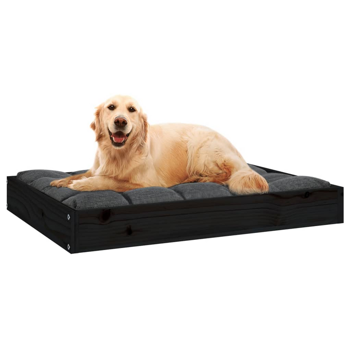 Dog Bed Black 71.5x54x9 cm Solid Wood Pine - Comfortable and Stylish - Premium  from Home Treasures - Just £36.99! Shop now at Home Treasures