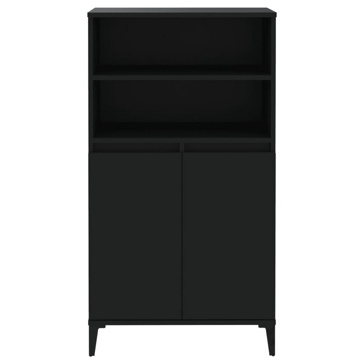 Highboard - Sleek Black 60x36x110 cm Engineered Wood | Modern Storage Solution - Premium  from Home Treasures - Just £96.99! Shop now at Home Treasures