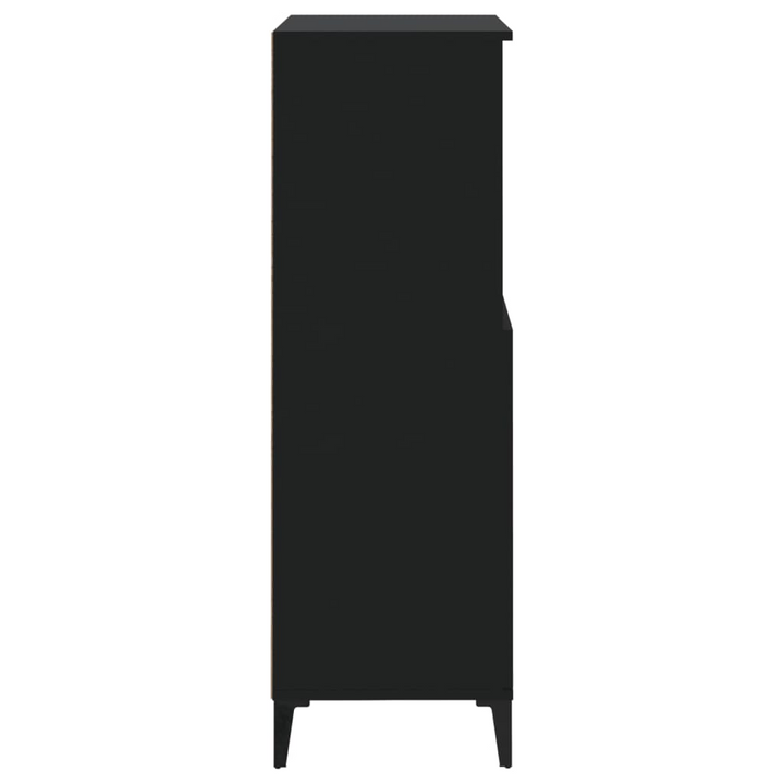 Highboard - Sleek Black 60x36x110 cm Engineered Wood | Modern Storage Solution - Premium  from Home Treasures - Just £96.99! Shop now at Home Treasures